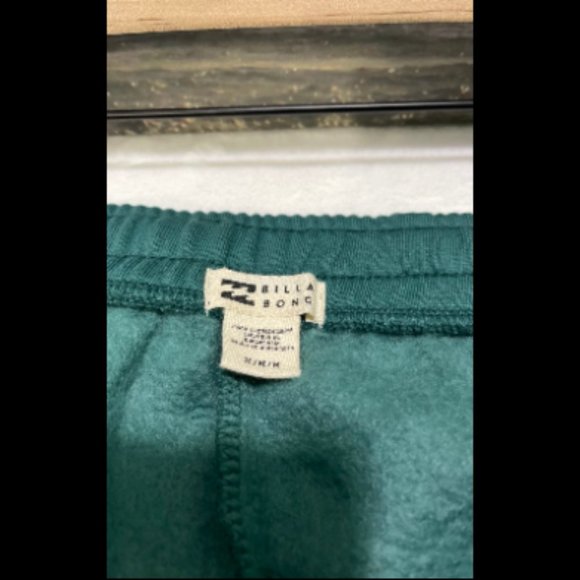 Nwt $49 Billabong Surf Legacy Classic Sweatpants Joggers Pants Lounge Green M - Picture 7 of 10